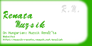 renata muzsik business card